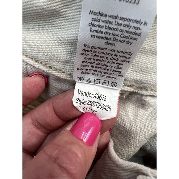 pacsun jeans Women size 28 Tan Baggy Cargo Excellent 100% Cotton - Picture 6 of 8